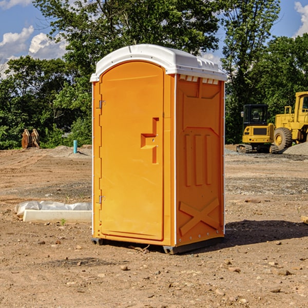 how often are the portable restrooms cleaned and serviced during a rental period in Rutland MI